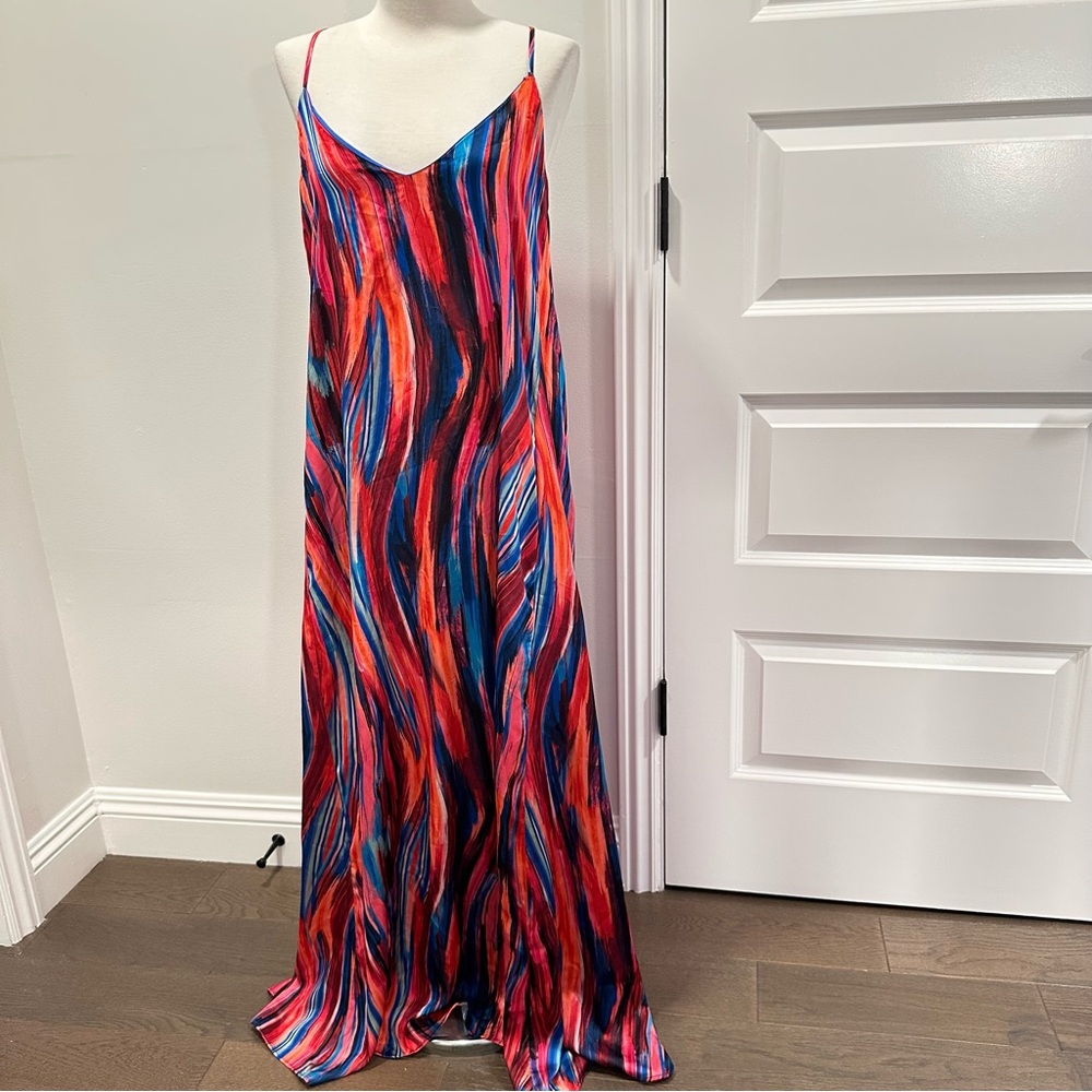 Nicole Miller Vibrant Strappy Maxi Dress